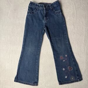 Y2K Dora The Explorer Jeans Toddler Size 5T Nick Jr. Kids XS Floral Embroidered